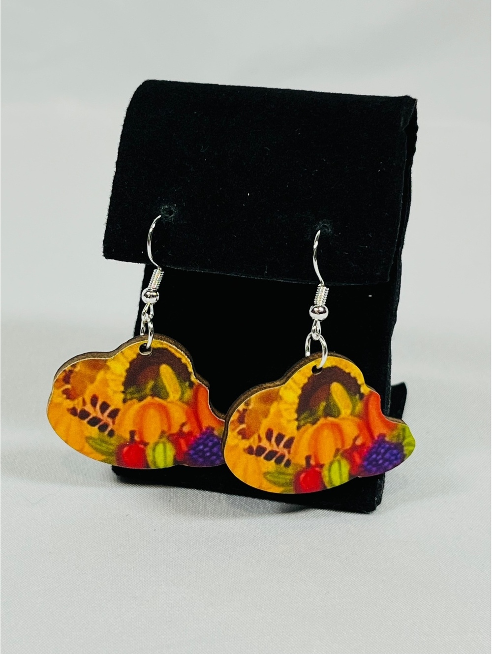 Fall Harvest Cornucopia Dangle Earrings
